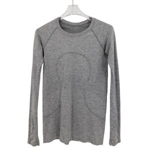 Lululemon Women's Swiftly Tech Long Sleeve 2.0 Shirt Grey Heathered Size 6